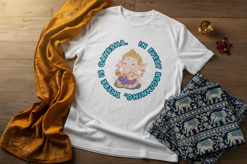 Ganesha Classic Crew T-Shirt in lifestyle setting